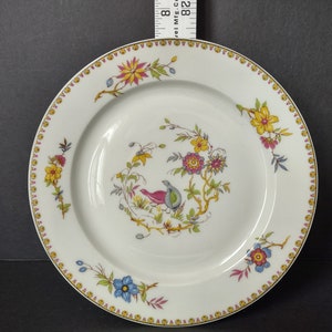 Haviland Limoges France Porcelain Old Abbey Rouen Spray Pheasant Salad Plate 7-3/8&quot; (lot 346)