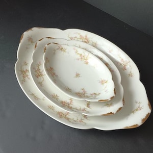 Haviland Limoges France Oval Serving Tray Set of 3 (lot 399)