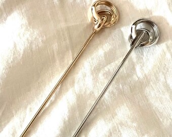 Hair Bun Holder , Metal Plated Bun Holder , Gold Hair Stick , Silver Hair Clip, Hair Accessory , Christmas Gift for Her