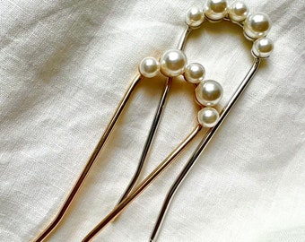 Pearl Hair Bun Holder , Metal Hair Clips , Hair Pin for Thick and Thin Hair , Hair Accessories,Bridal Hair Clip