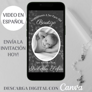 Invitacion De Bautizo, Video Invitacion, Invitationes Bautizo, Baptism Invitation Template, Electronic Baptism Invitation Template