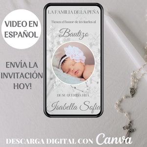 Invitacion De Bautizo, Video Invitacion, Invitationes Bautizo, Modelo de convite de batismo
