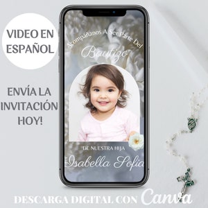 Invitacion De Bautizo, Video Invitacion, Invitationes Bautizo, Modelo de convite de batismo, Modelo de convite de batismo eletrônico