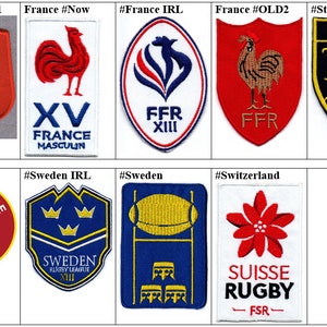 France Stade Rochelais La Rochelle Singapour Suède Suisse National Rugby Union Team Badge Fer Sur Patch Brodé image 1