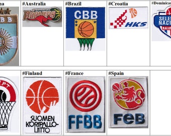 Coupe du monde FIBA de basket-ball national argentine australie brésil croatie république dominicaine egypte finlande France espagne écusson brodé