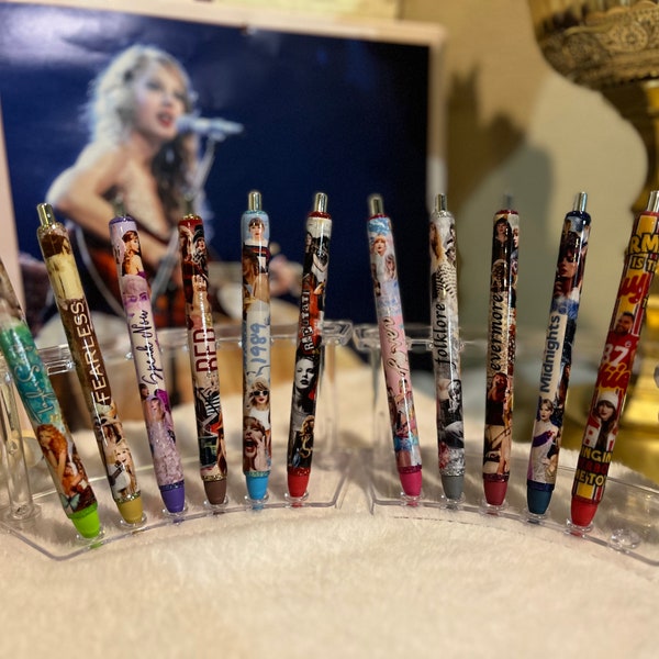 NEW TTPD Pen Added to Album Pens l Taylor Swift Album Collage I UV Resin Pen Wraps I Ink Joy Pens I Refillable and Retractable