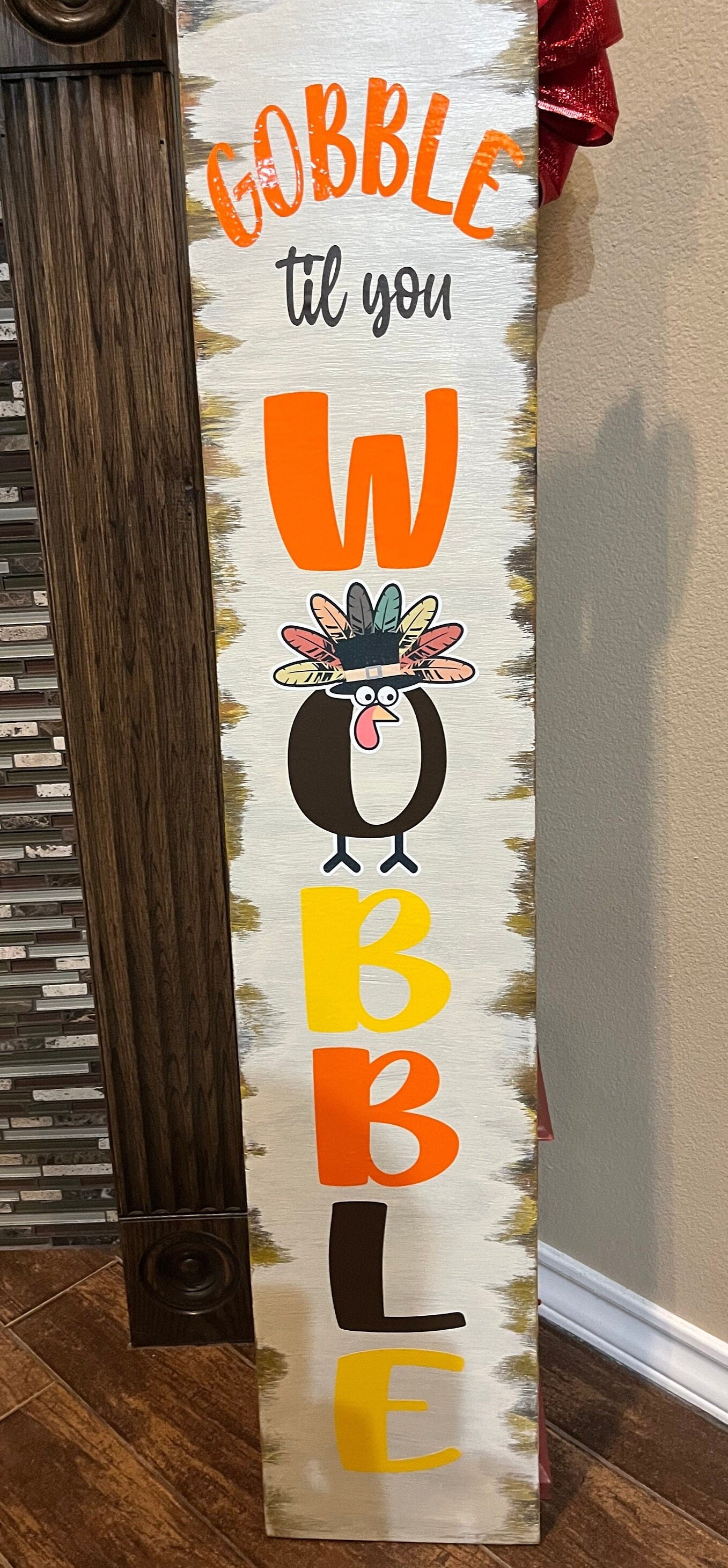 Two-Sided Porch Signs |  Halloween, Thanksgiving, and Christmas | Custom Signs Also Available | 4 Feet Tall and 9.5 inches Wide