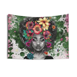 Black Girl Power Series Queen # 6 Wall Tapestry