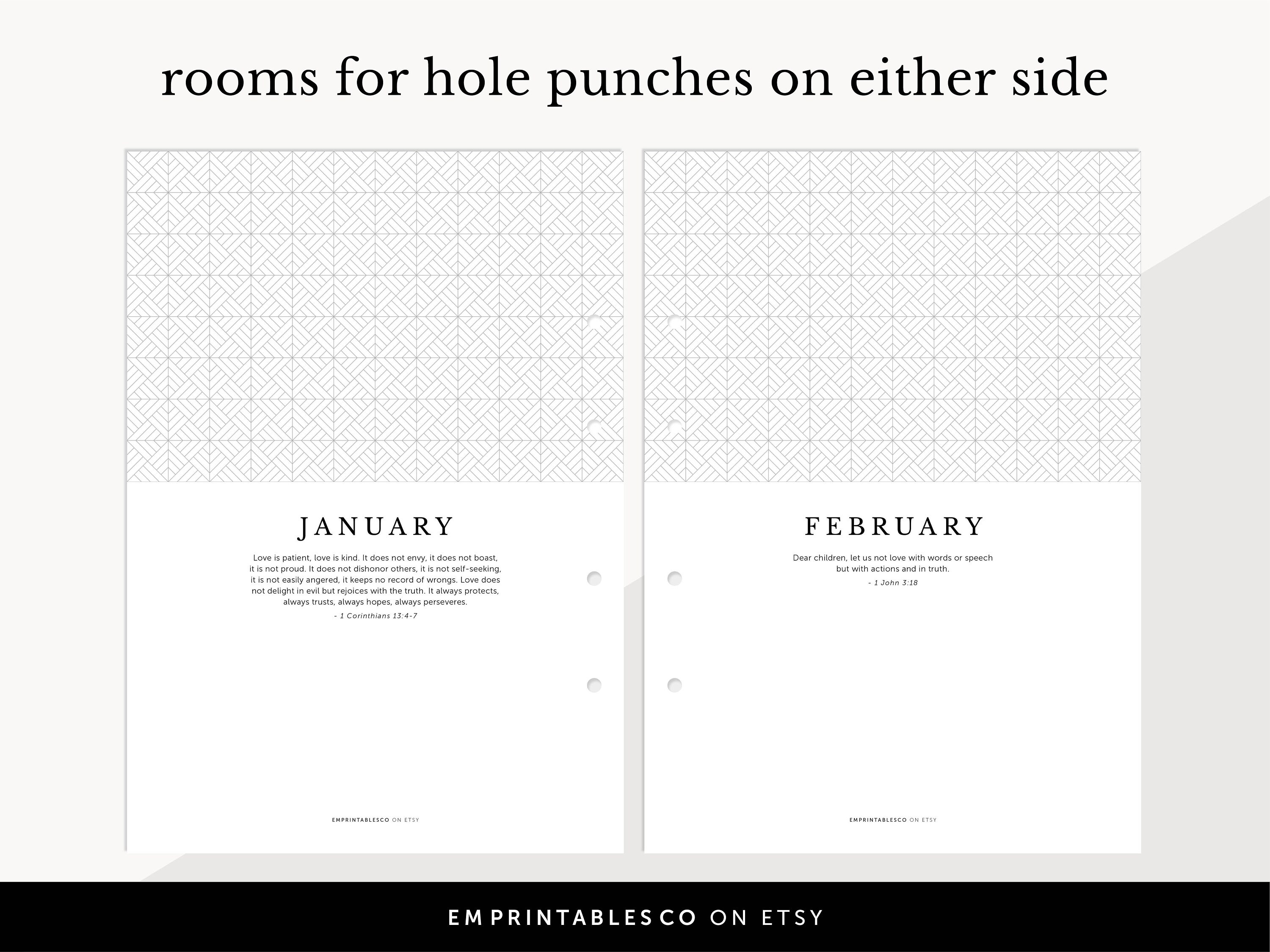 Monthly Planner Dividers Design, Printable Monthly Dashboards With ...
