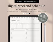 Digital Weekend Schedule Planner, Weekend Planner, Freelance Planner, Part-time Job Schedule, Goodnotes, Notability, Ipad, Hyperlinked PDF
