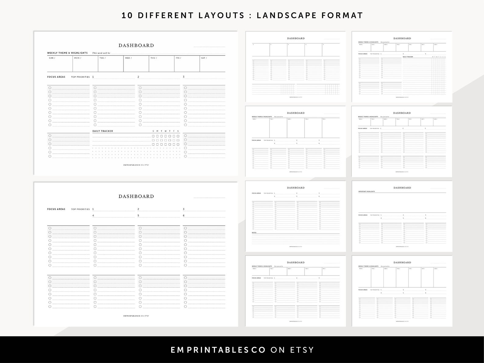 Dashboard Bundle, Project Overview, Productivity Planner, Task Manager ...