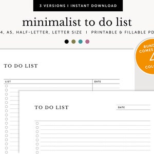 May include: Printable to-do list template in four colors. The template has a simple design with a section for a list and a date. The text "TO DO LIST" is at the top of the page.
