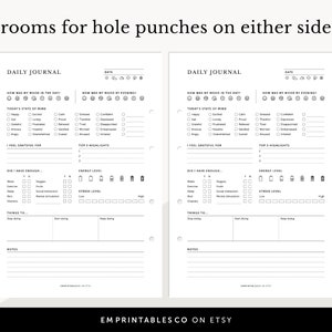 Daily Mood Journal, Mood Tracker, Mental Health Planner, ADHD Daily Journal, Fillable & Printable Planner, A4/A5/Letter/Half Size image 4