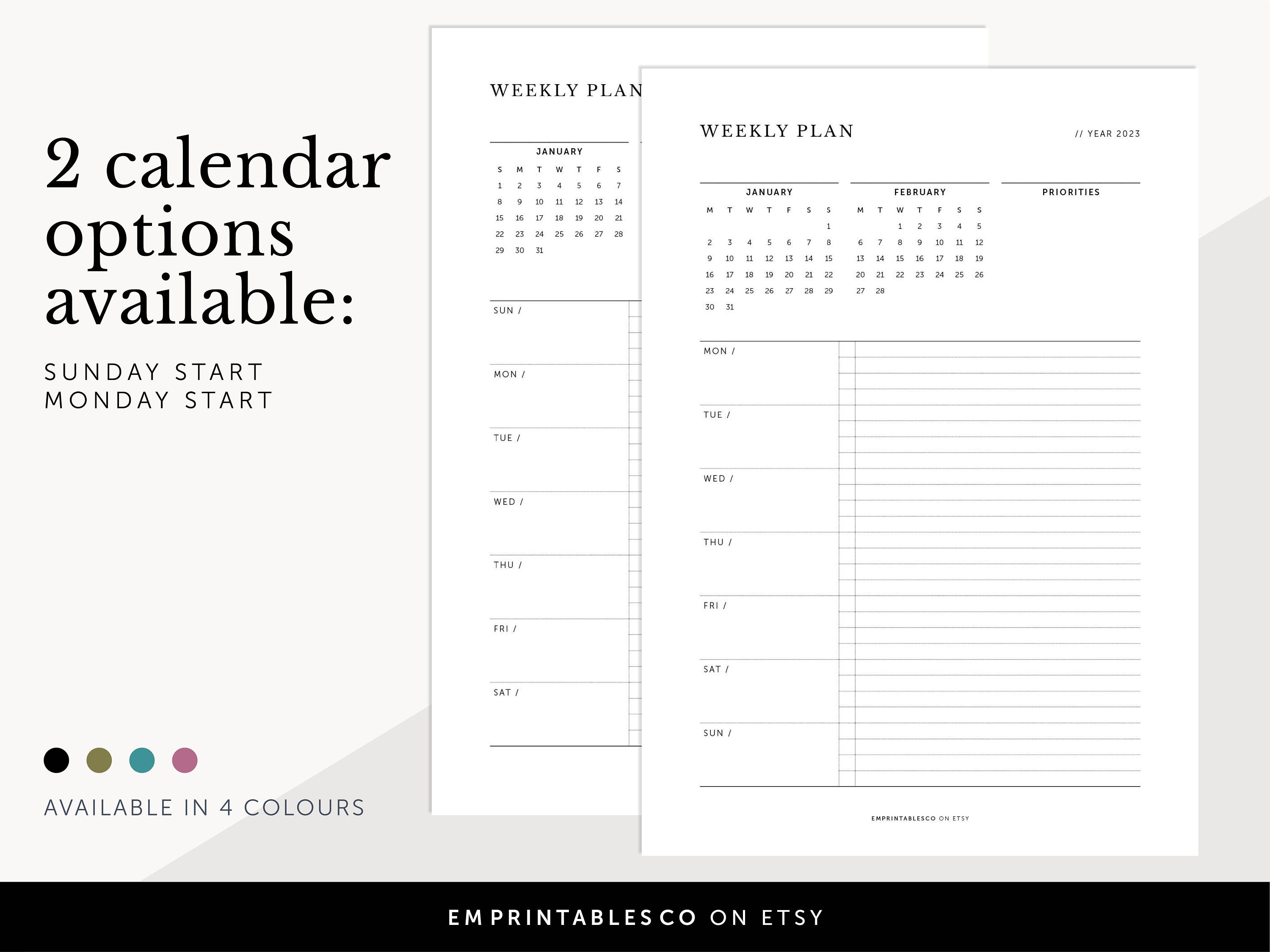 2023 Weekly Action Plan 2023 Weekly Goals With Calendar 2023 Weekly 2023-weekly-action-plan-2023-weekly-goals-with-calendar-2023-weekly