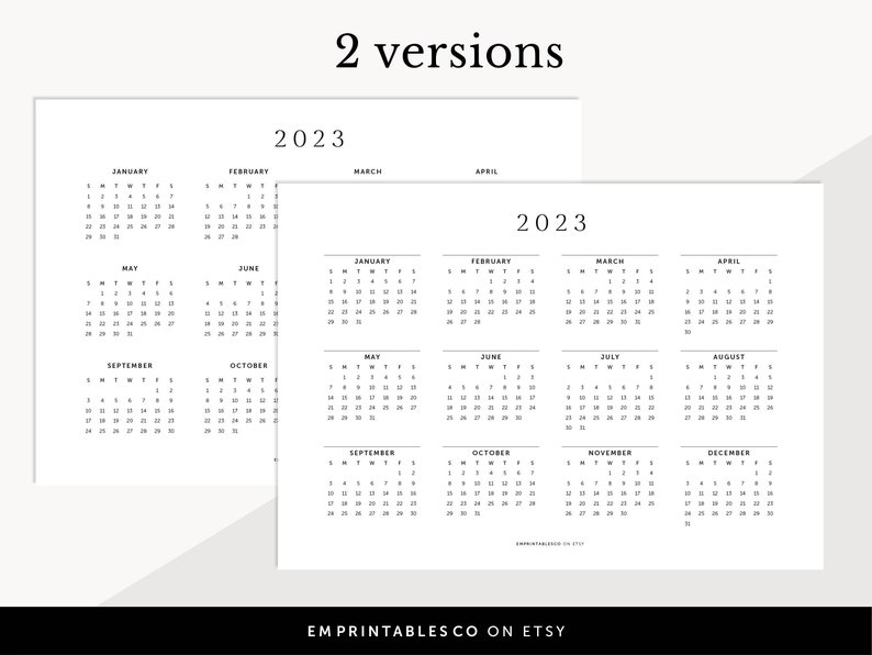 2023 Landscape Calendar 2023 Wall Calendar 2023 Desk Etsy