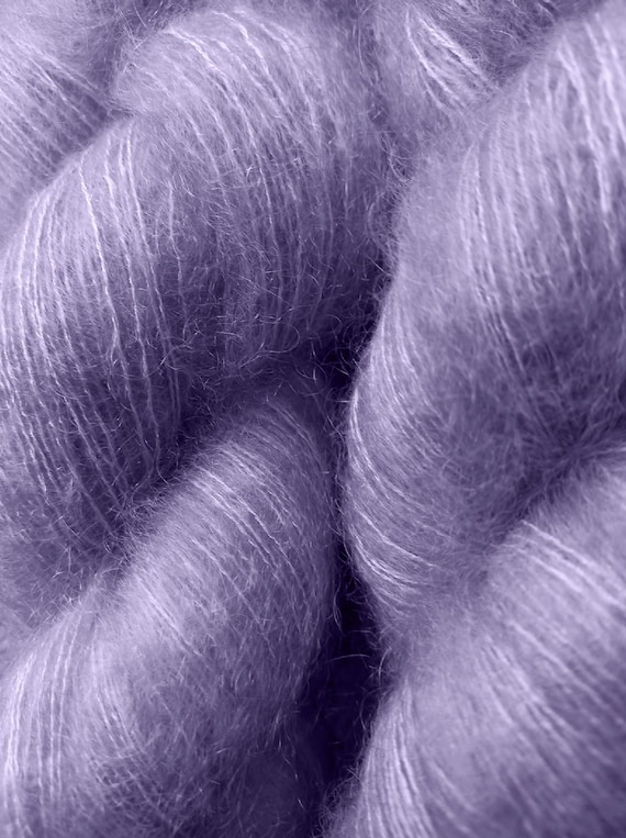 Lilac Laceweight 2 Ply Kid Mohair / Mulberry Silk Yarn - Etsy