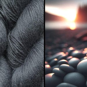 Warm Grey Mohair 3-ply Sport Weight Worsted Spun Yarn (NOT BRUSHED).  For Knitting, Crochet or Weaving.