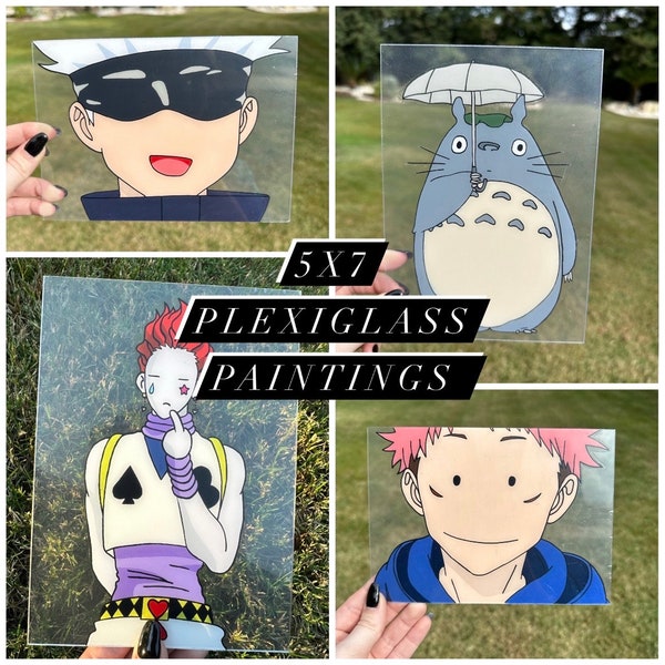 5x7 Anime Plexiglass Paintings