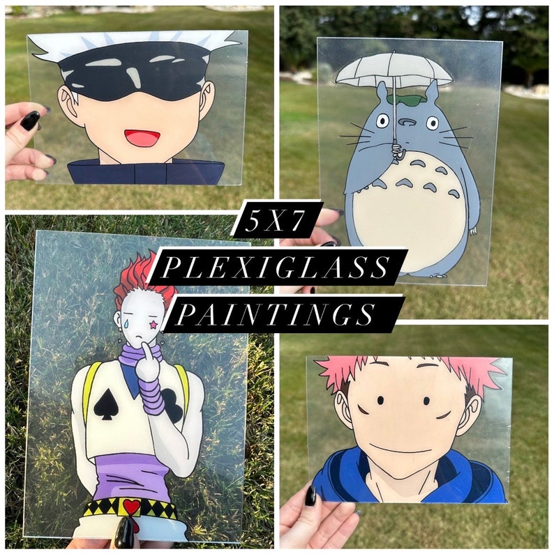 5x7 Anime Plexiglass Paintings image 1