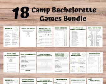 Camp Bach Bachelorette Party Games | Cabin Bachelorette Party Games | Lake Bachelorette Games | Printable Glamping Party Games
