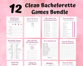 Clean Bachelorette Party Games | Bachelorette Games Bundle | Bachelorette Games Classy | Bachelorette Games Printable | Hens Party Games