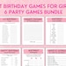 First Birthday Party Games for Girls | Printable Party Games Bundle ...