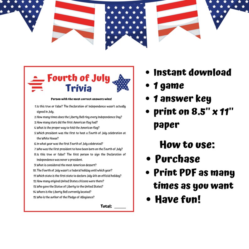 4th july independence day quiz