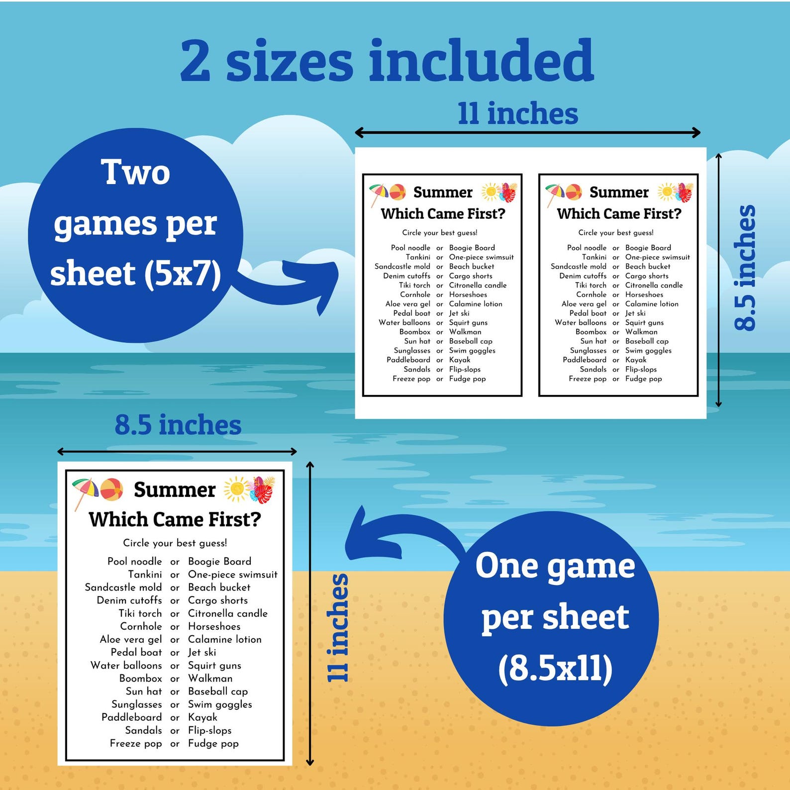 Trivia Break Summer Trivia Game | Summer Break Which Came First Quiz | Summertime ...