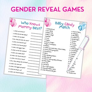 25 Gender Reveal Games Printable Gender Reveal Party Games Baby