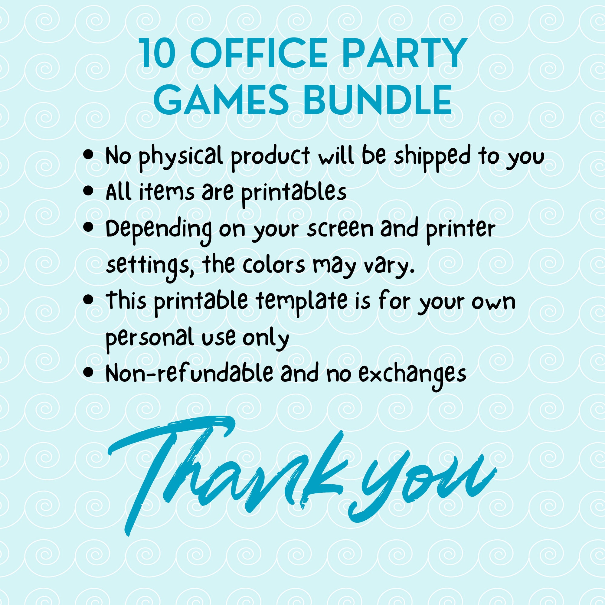 Office Party Games Bundle | Printable Games for Team Building ...