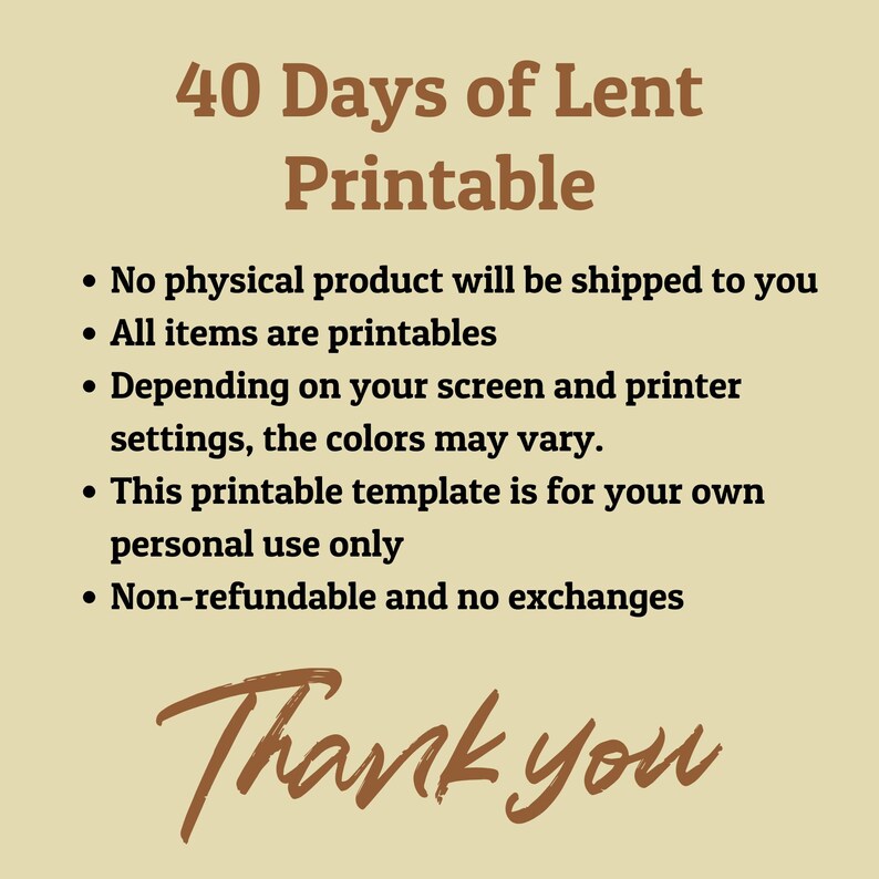 40 Days of Lent Countdown Calendar | Kids Lent Activity | Lenten ...