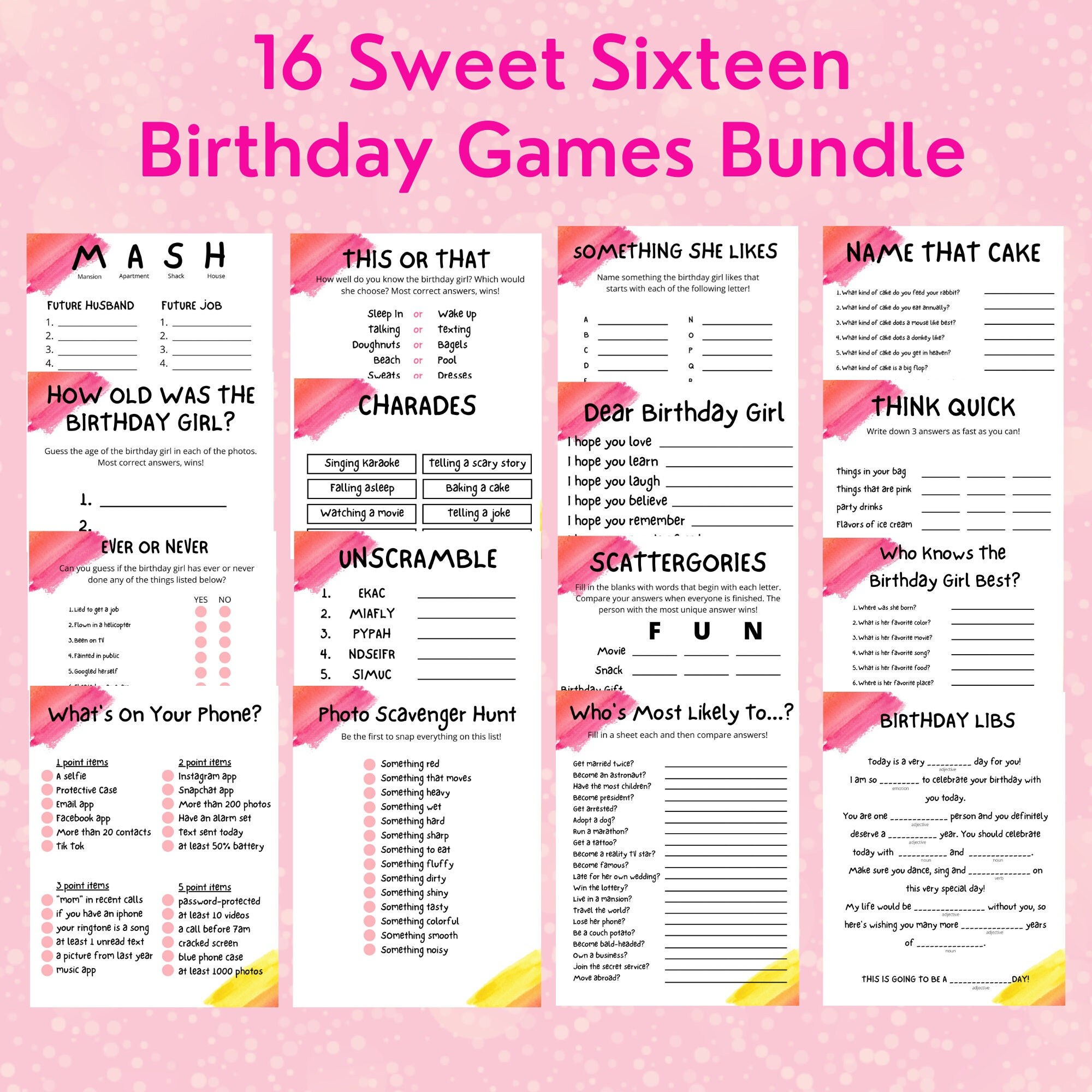 16 Sweet Sixteen Party Games | Teen Birthday Party Games | Birthday