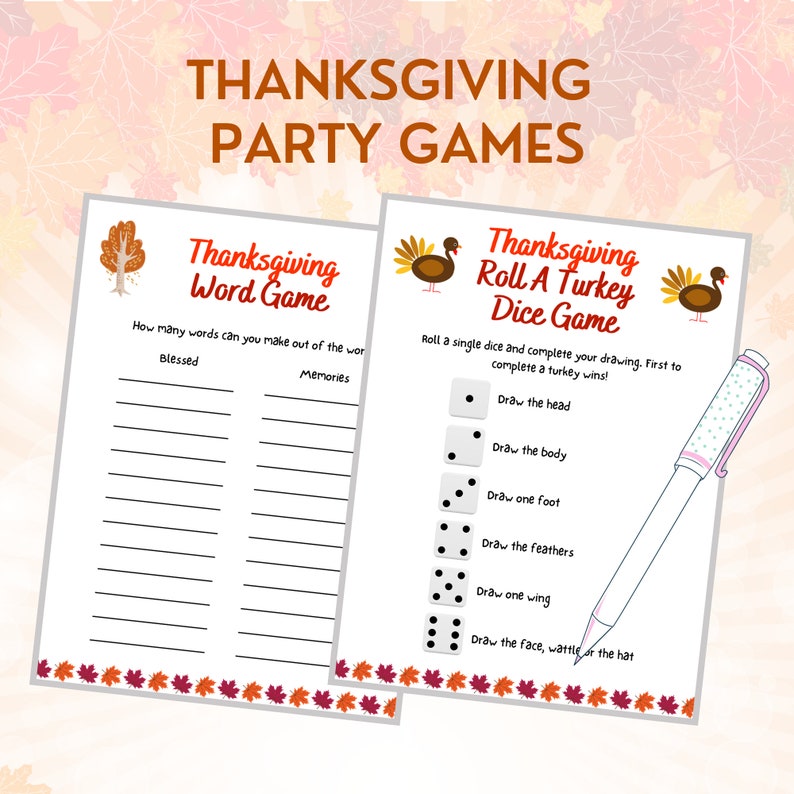 15 Thanksgiving Games Bundle Thanksgiving Dinner Party - Etsy