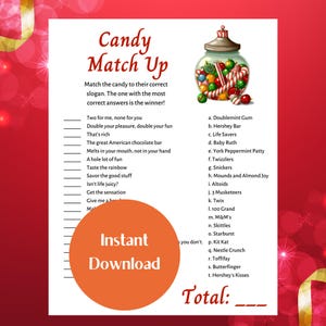 Süßigkeits Spiel | Weihnachts-Party-Spiel | Süßigkeiten Quiz Spiel | Büro-Partyspiele | Urlaub Party | Weihnachts-Trivia