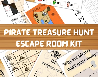 Escape Room For Kids | Printable Escape Room | Pirate Treasure Hunt Escape Room | DIY Escape Room | Birthday Party Games | Family Game Night