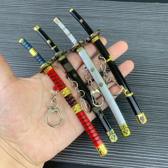 Anime Keychain Roronoa Zoro Sword Blade Key Chain Ring Men Car Etsy