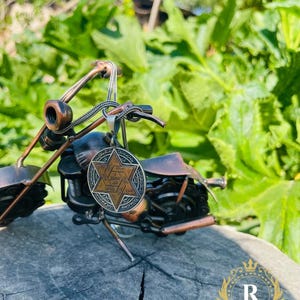 925 Sterling Silver Seal of Solomon Necklace: Star of David Medallion Foxtail Chain