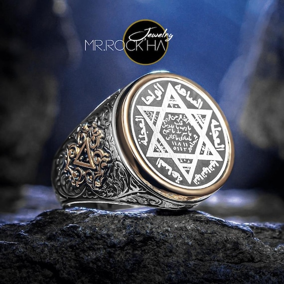 Plata 925 Historia Del Anillo Del Rey Salomon Anillo De Plata De