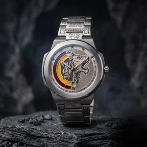 Custom Yellow & Red Legend Mens Watch, Engraved Stainless Steel Strap, Ali Sami Yen Metin Oktay Tribute, Personalized,Gifts Galatasaray Fans