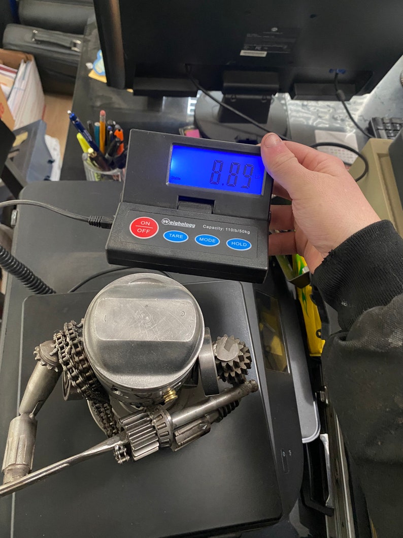 Metal Art Piston Statue Figure Etsy