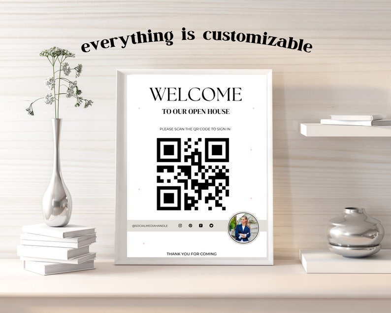 Open House Sign in Sheet QR Code Realtor Open House Real - Etsy