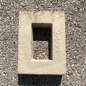 Single Gang Receptacle Outlet Box Textured Manufactured Stone Veneer