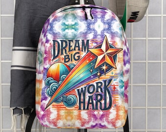 Inspirational Bag, Positive Vibes Big Dreams bag, Women Empowerment, Gift For Her Shoulder Bag, Smile  Think Positively Dream Big Work Hard.