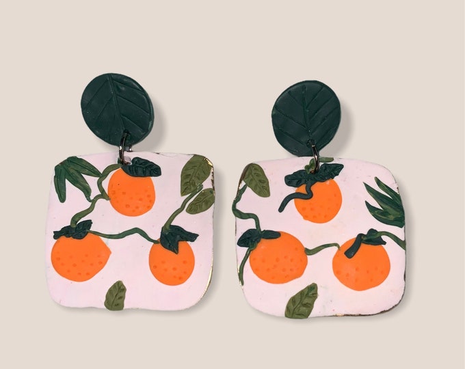 Oranges Stud-Dangle Earrings