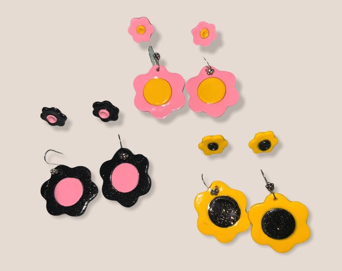 Flower Studs and Dangle Earrings Sets (1 set per choice)
