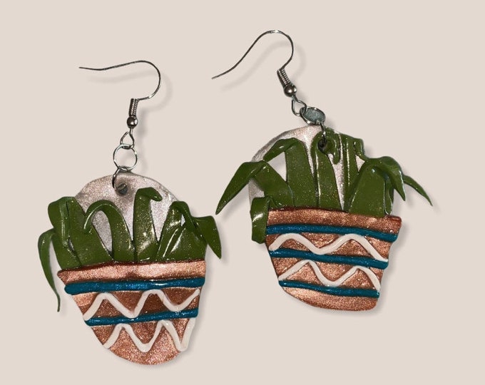 Aloe Vera Plant Earrings