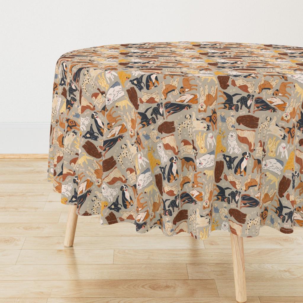 Playful Dog Breed Seamless Pattern • Whimsical Puppy Print (digital ...