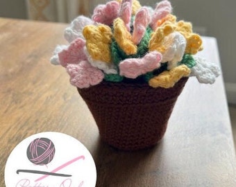 Flower Pot Coasters Crochet Pattern (Pattern ONLY | NOT a physical item)