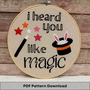 ChappelI Roan Lyric &#39;I heard you like magic&#39; | Lesbian Pride Embroidery Pattern PDF Download | PDF Download | Getting Started Guide
