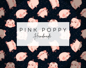 Pig Seamless Pattern – Kids Fabric, Nursery Decor (PNG Digital Download
